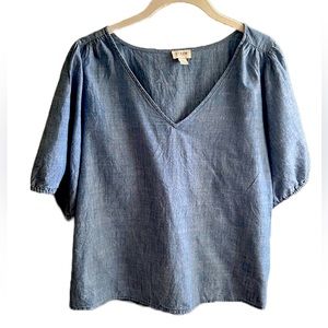 J. Crew Factory Chambray Top XL